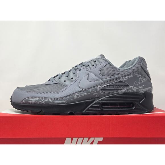 Nike Air Max 90 GREY REFLECTIVE DZ4504-002 Size 13 WORN main image 6